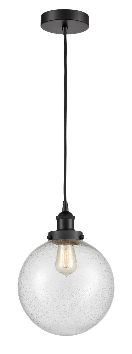 Innovations 616-1PH-BK-G204-10 One Light Mini Pendant, Matte Black