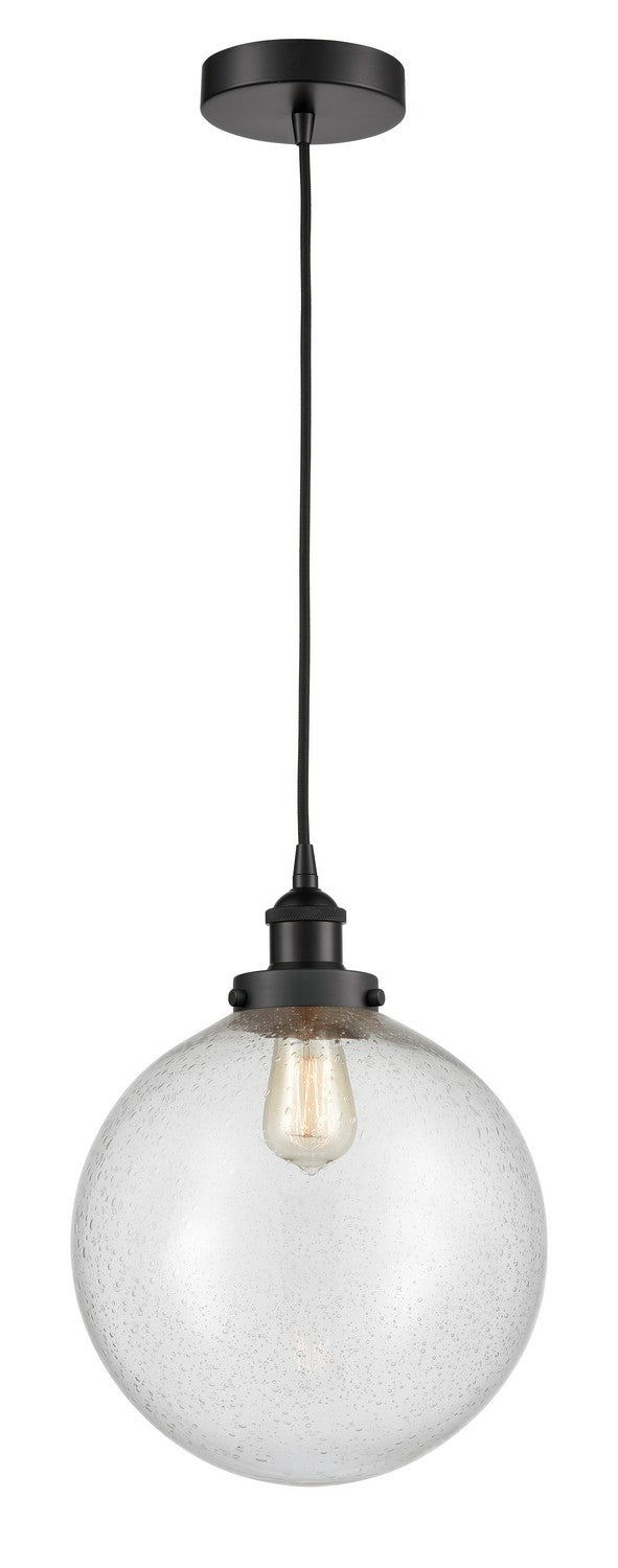 Innovations 616-1PH-BK-G204-12 One Light Mini Pendant, Matte Black