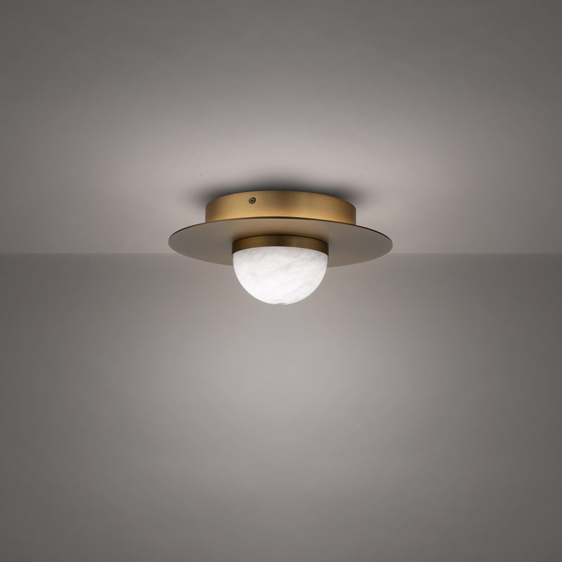 Modern Forms FM-16412-AB LED Flush Mount, Aged Brass