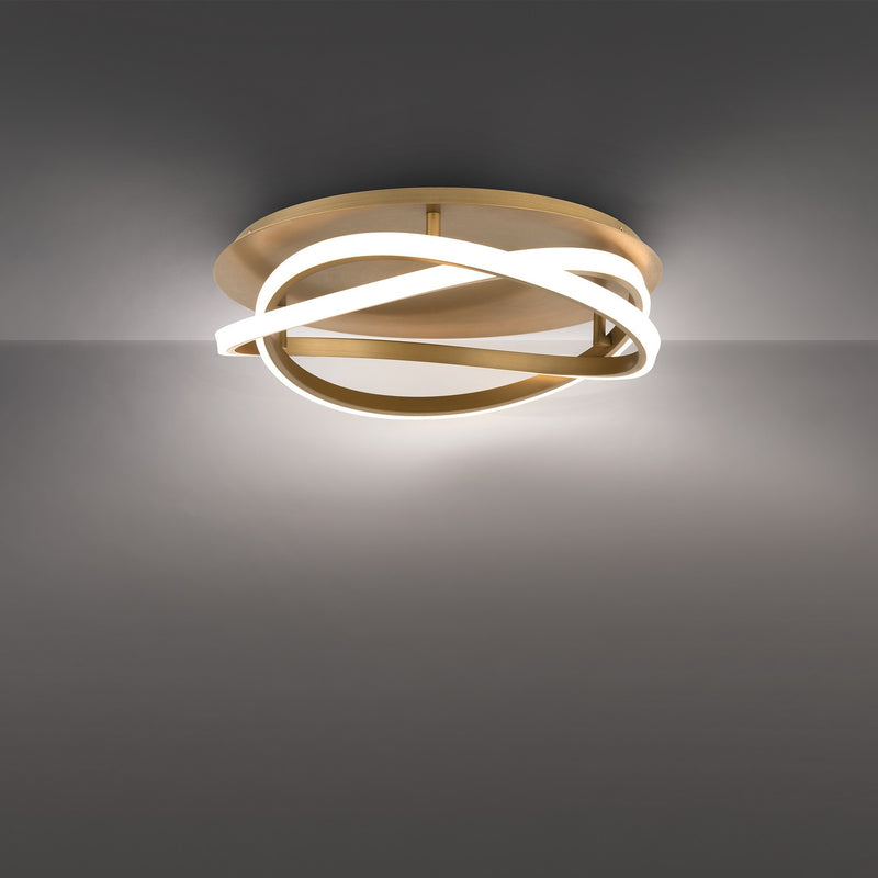 Modern Forms FM-24818-AB LED Flush Mount, Aged Brass