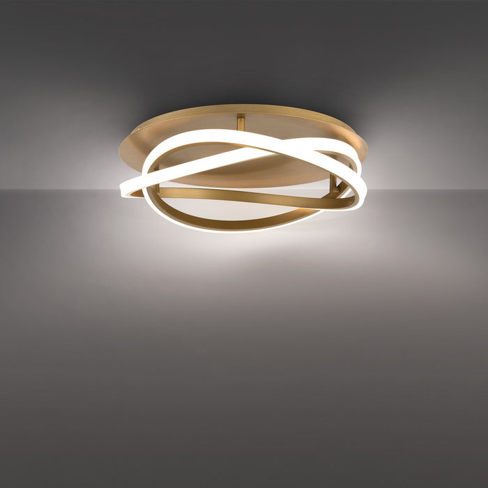 Modern Forms FM-24818-AB LED Flush Mount, Aged Brass