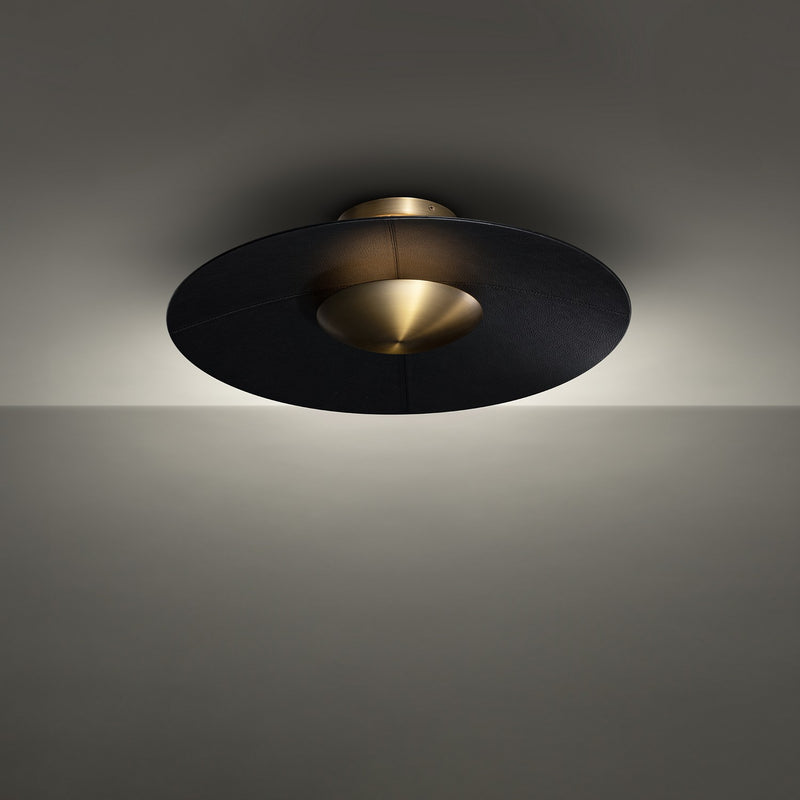 Modern Forms FM-88422-BK/AB LED Flush Mount, Black/Aged Brass