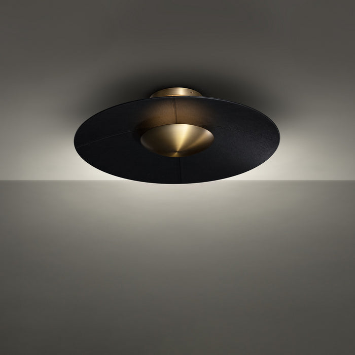 Modern Forms FM-88422-BK/AB LED Flush Mount, Black/Aged Brass