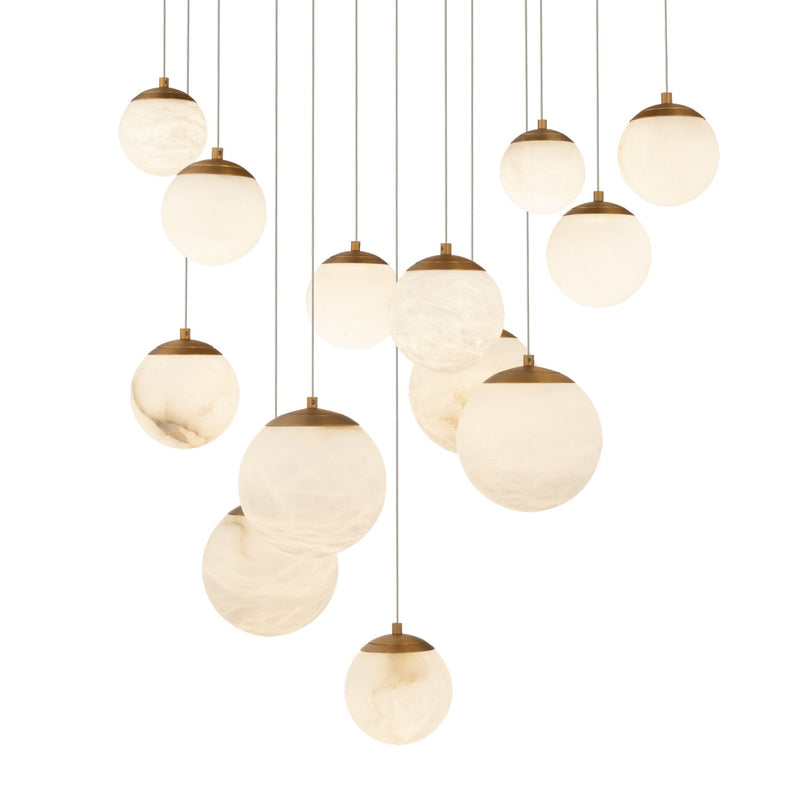 Modern Forms PD-34413S-AB LED Pendant, Aged Brass