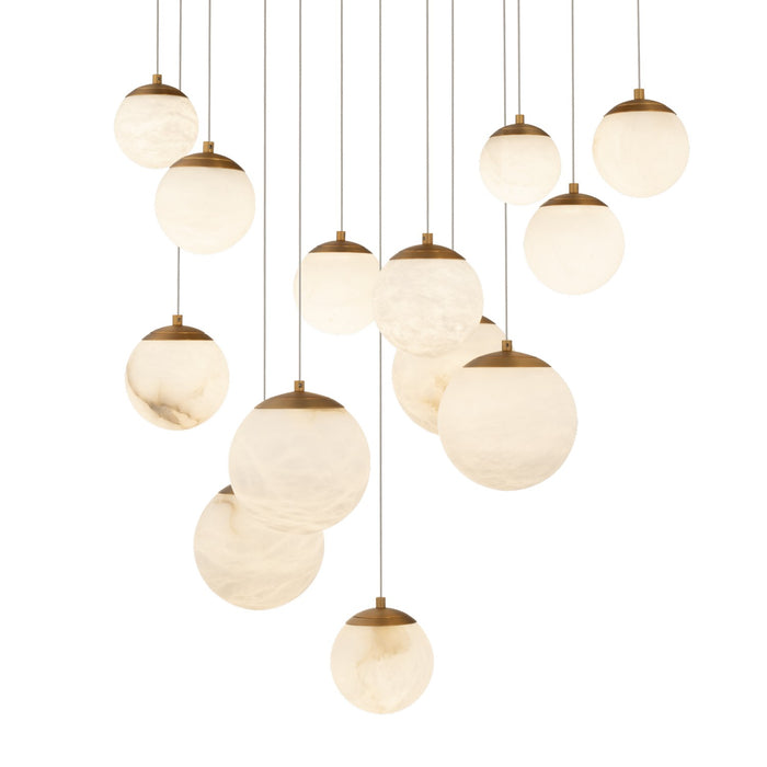 Modern Forms PD-34413S-AB LED Pendant, Aged Brass