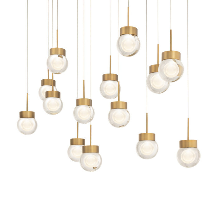 Modern Forms PD-82014L-AB LED Pendant, Aged Brass