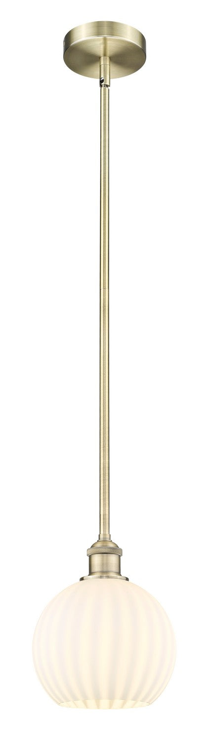 Innovations 616-1S-AB-G1217-8WV LED Mini Pendant, Antique Brass