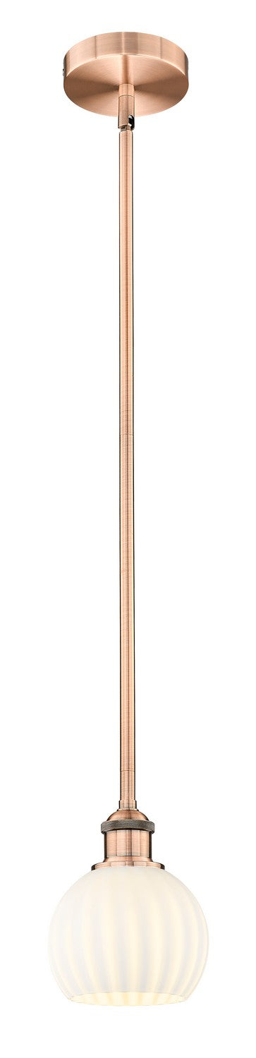 Innovations 616-1S-AC-G1217-6WV LED Mini Pendant, Antique Copper