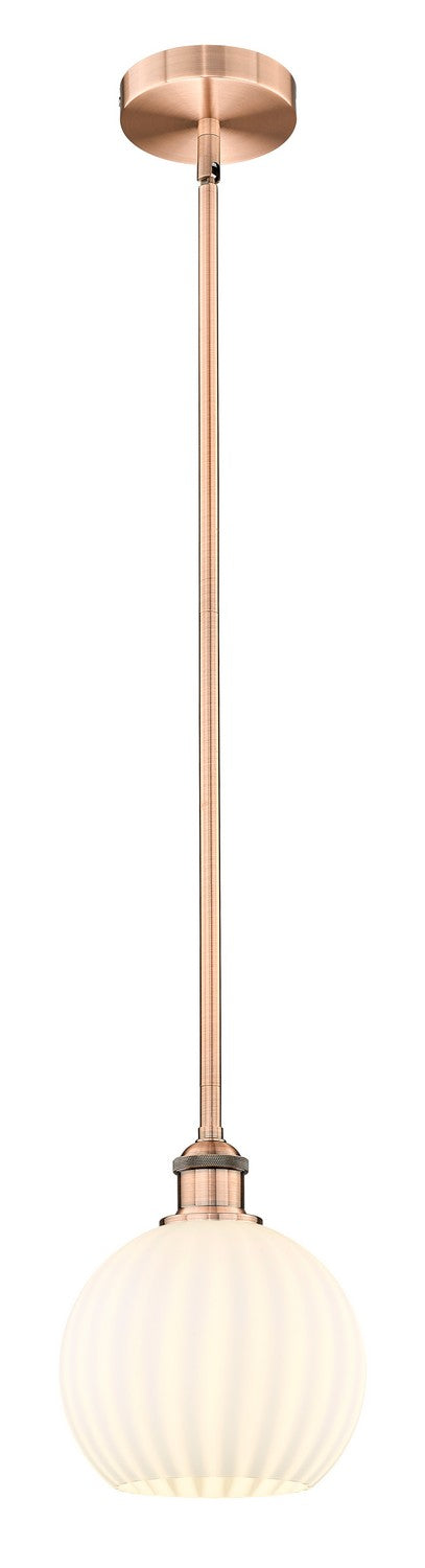 Innovations 616-1S-AC-G1217-8WV LED Mini Pendant, Antique Copper
