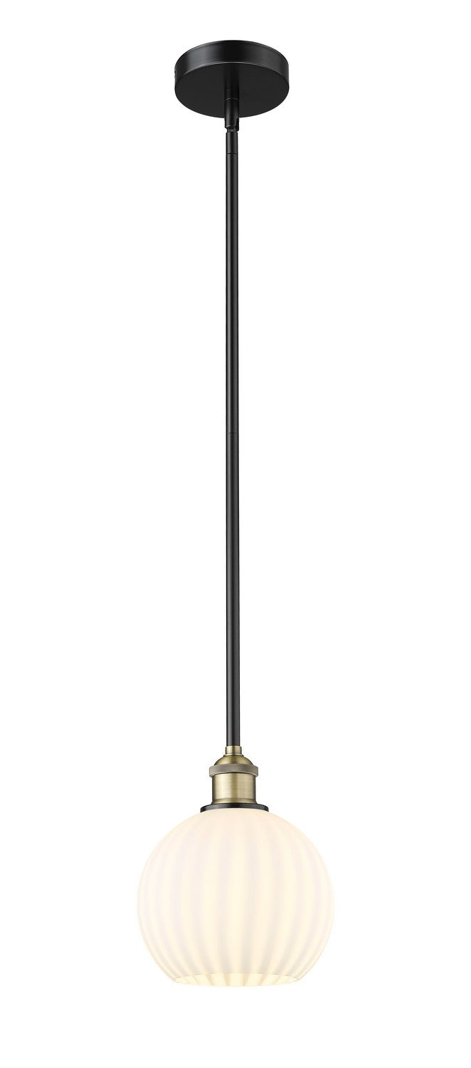 Innovations 616-1S-BAB-G1217-8WV LED Mini Pendant, Black Antique Brass