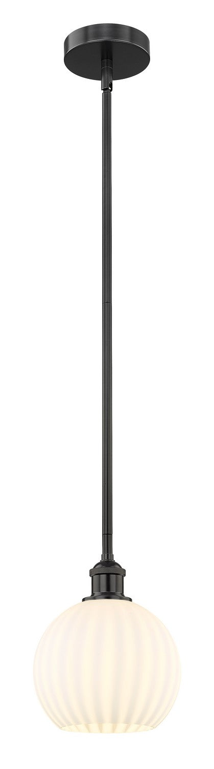 Innovations 616-1S-BK-G1217-8WV LED Mini Pendant, Matte Black