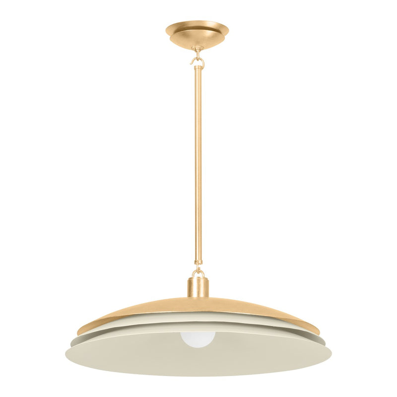 Hudson Valley 1272-VGL/SSD One Light Pendant, Vintage Gold Leaf/Soft Sand