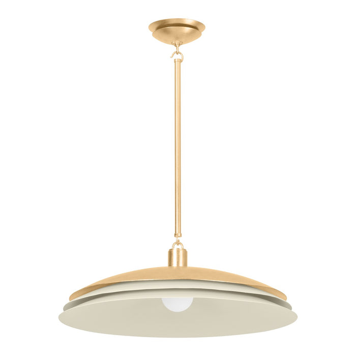 Hudson Valley 1272-VGL/SSD One Light Pendant, Vintage Gold Leaf/Soft Sand