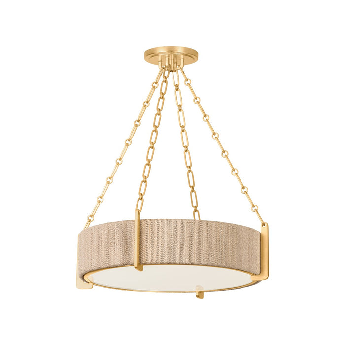 Hudson Valley 1634-GL Four Light Chandelier, Gold Leaf