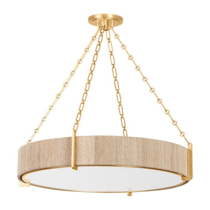 Hudson Valley 1636-GL Six Light Chandelier, Gold Leaf