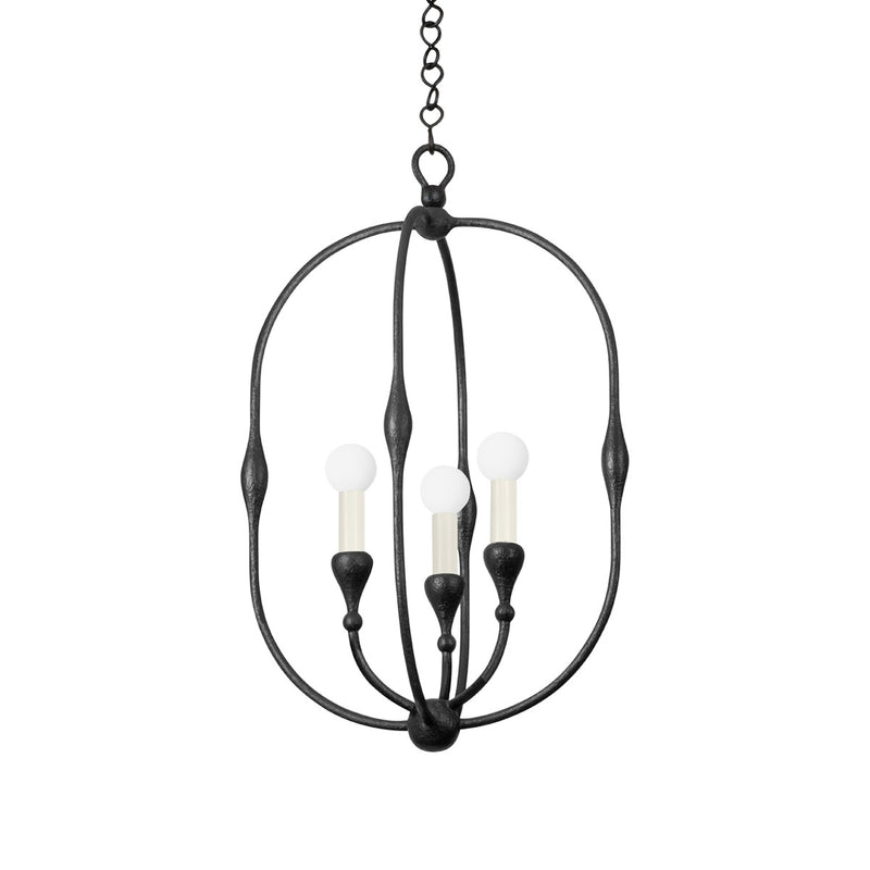 Hudson Valley 3215-AI Three Light Lantern, Aged Iron