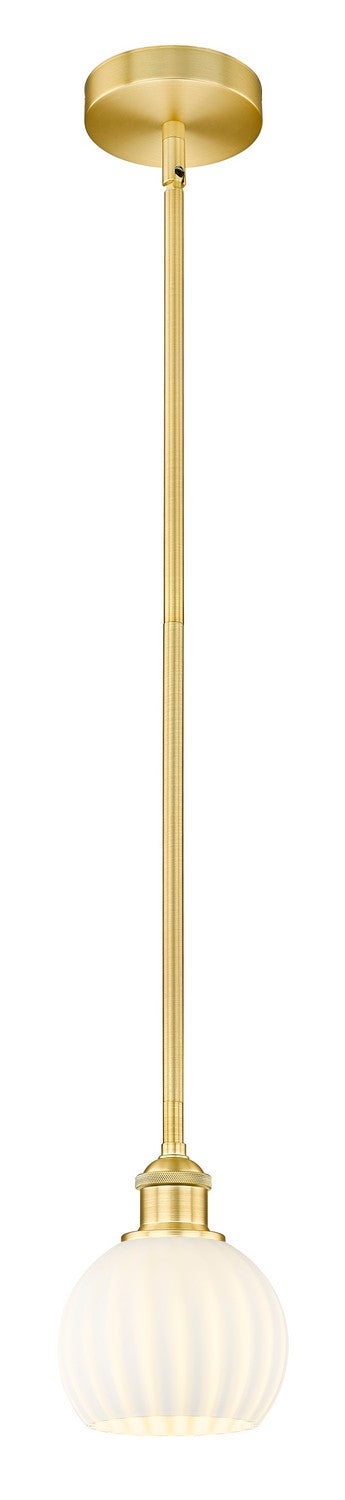 Innovations 616-1S-SG-G1217-6WV LED Mini Pendant, Satin Gold