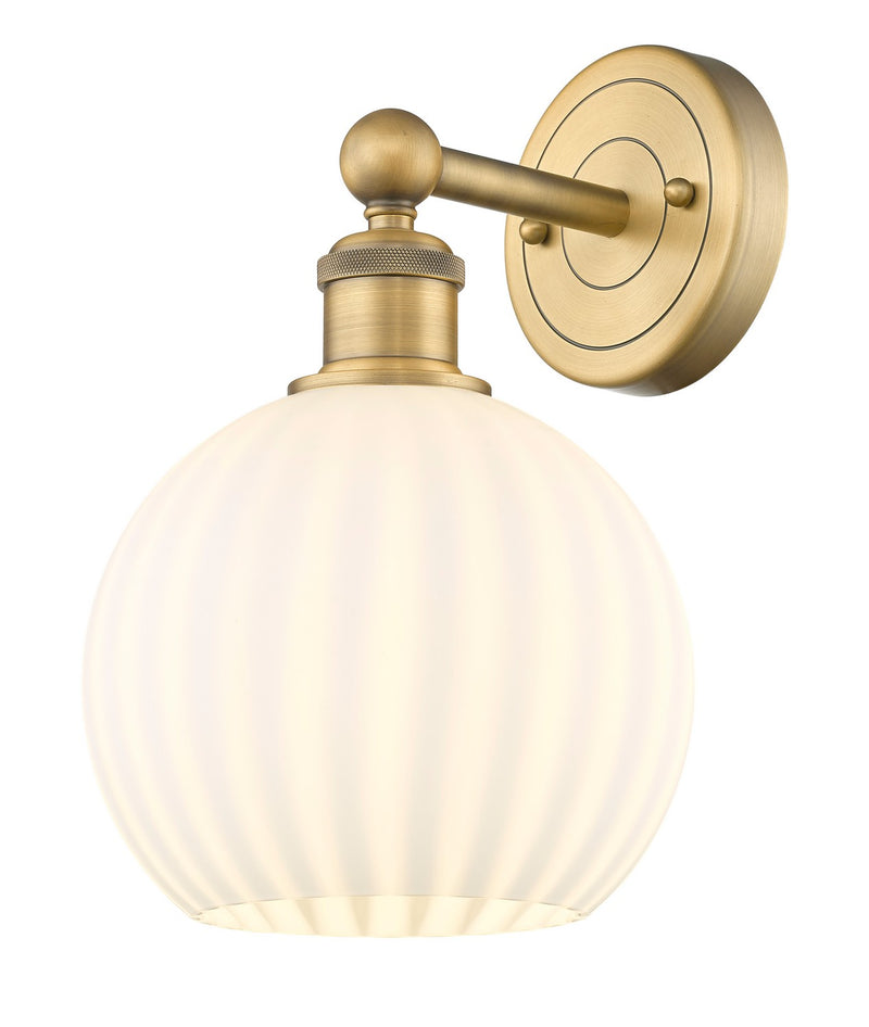 Innovations 616-1W-BB-G1217-8WV LED Wall Sconce, Brushed Brass
