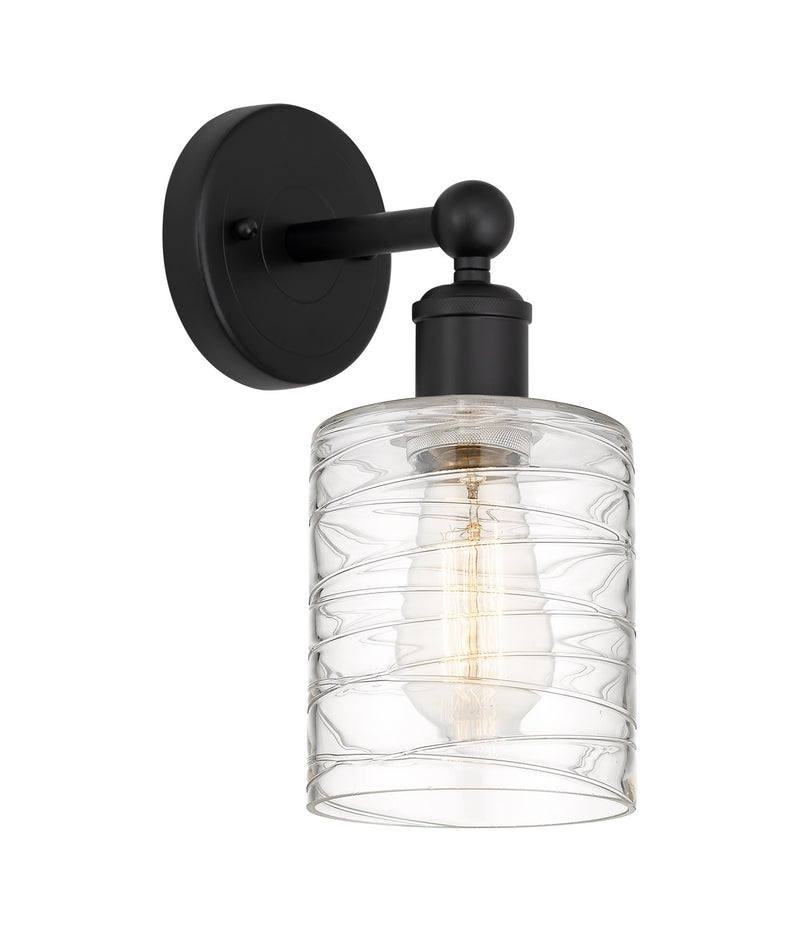 Innovations 616-1W-BK-G1113 One Light Wall Sconce, Matte Black
