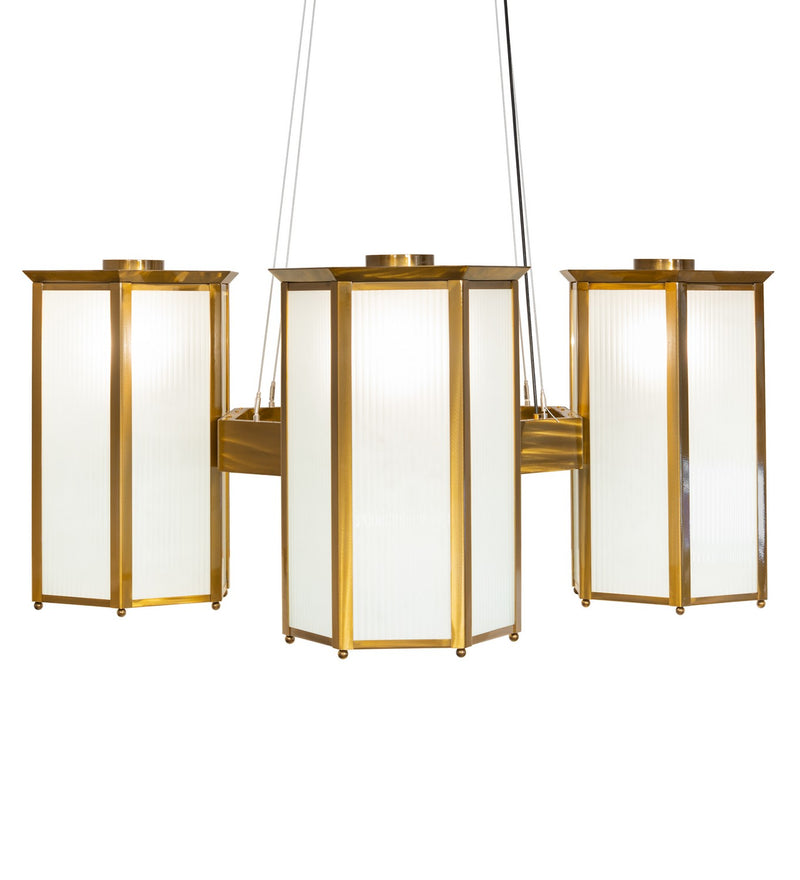 Meyda Tiffany 263181 Four Light Pendant, Transparent Gold