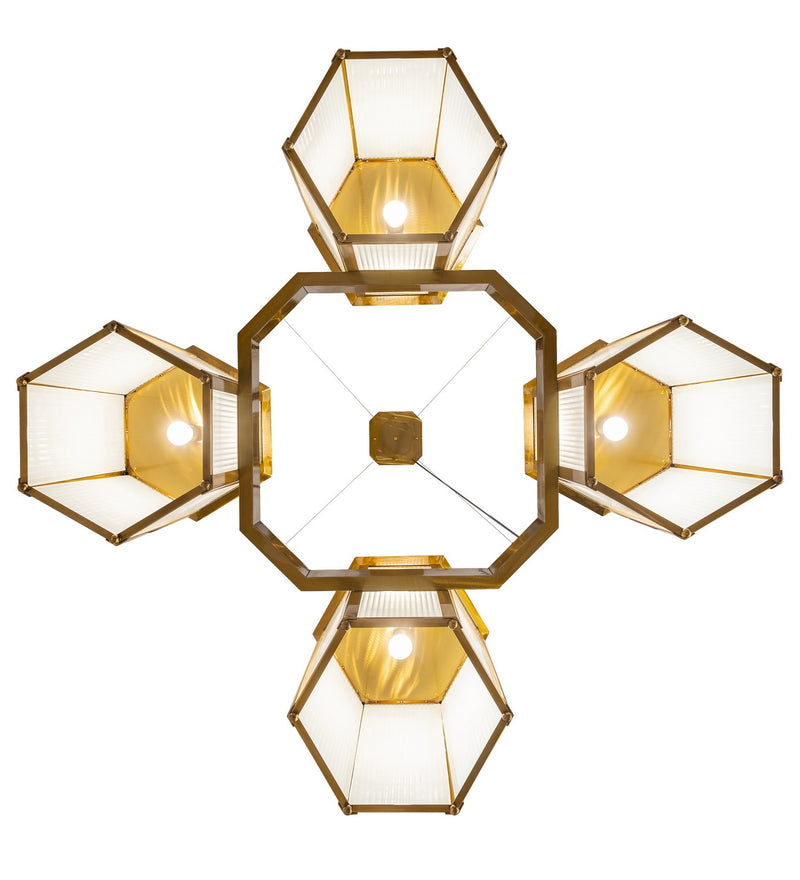Meyda Tiffany 263181 Four Light Pendant, Transparent Gold