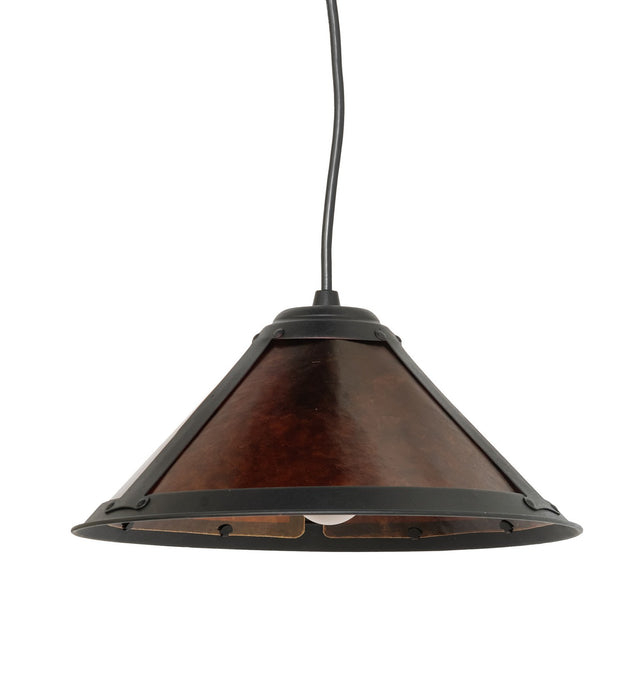 Meyda Tiffany 265839 One Light Pendant, Black Metal