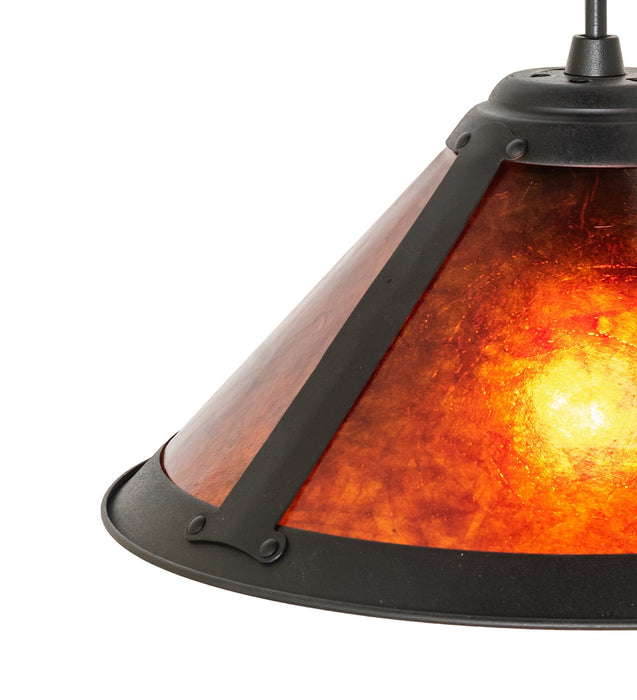 Meyda Tiffany 265839 One Light Pendant, Black Metal