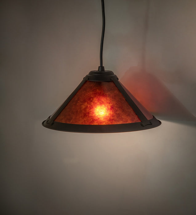 Meyda Tiffany 265839 One Light Pendant, Black Metal