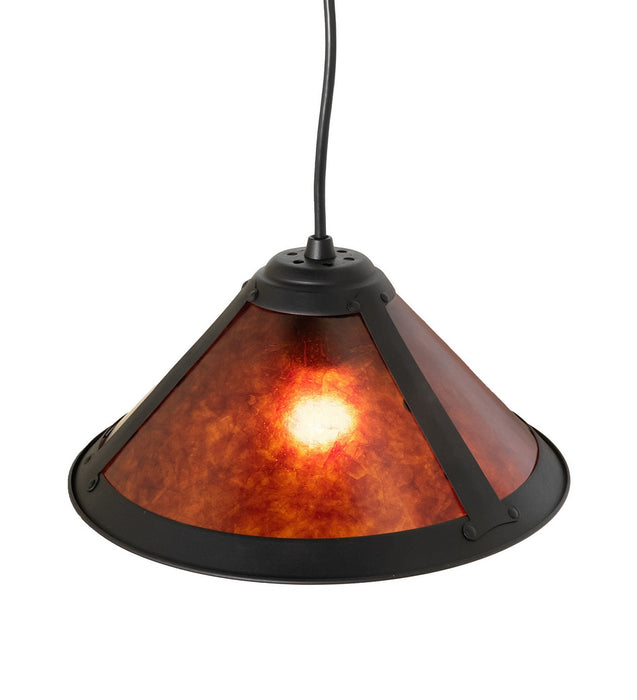 Meyda Tiffany 265839 One Light Pendant, Black Metal