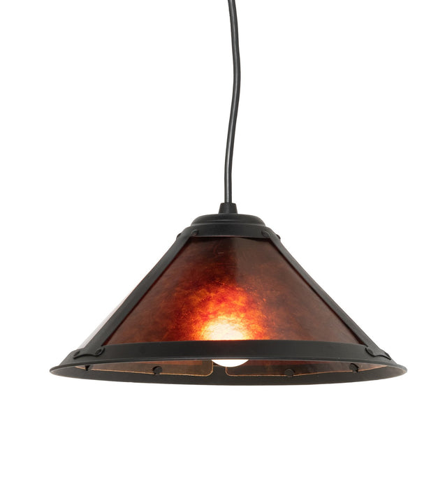 Meyda Tiffany 265839 One Light Pendant, Black Metal