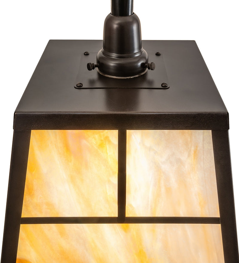 Meyda Tiffany 267583 One Light Wall Sconce, Craftsman Brown/Gloss Black