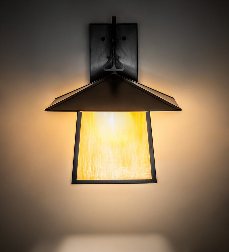 Meyda Tiffany 267823 One Light Wall Sconce, Craftsman Brown