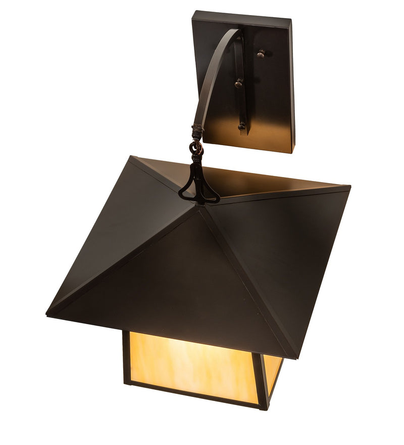 Meyda Tiffany 267823 One Light Wall Sconce, Craftsman Brown