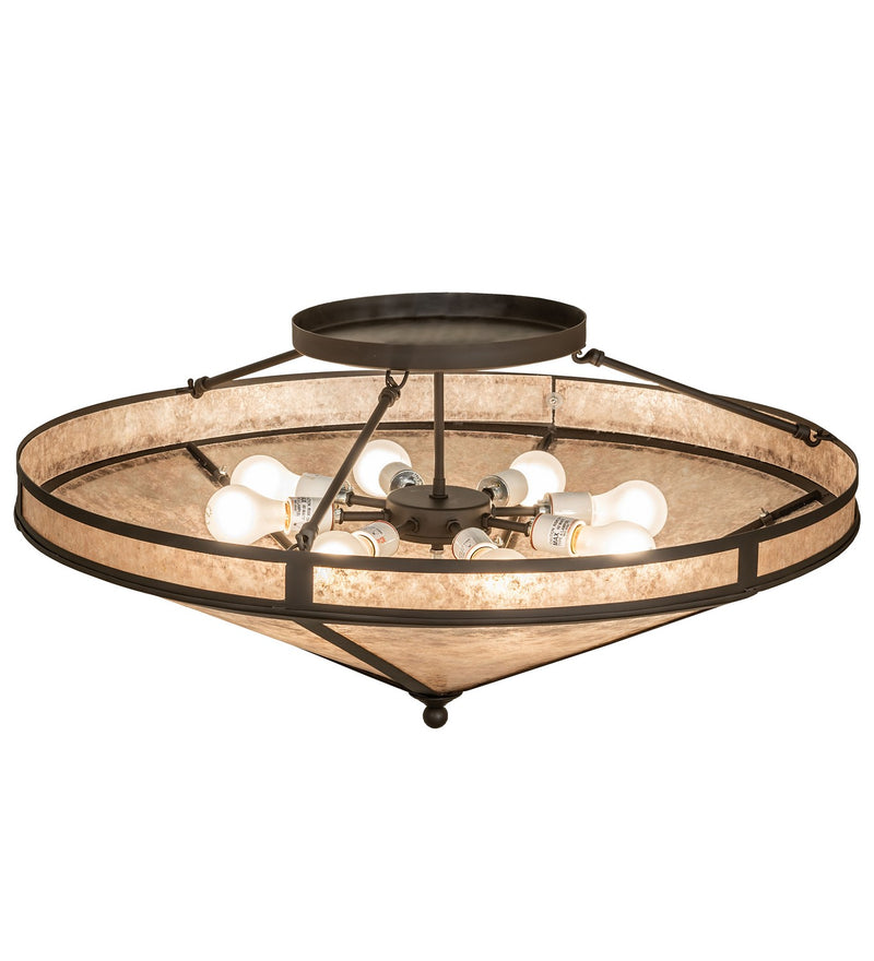 Meyda Tiffany 268978 Eight Light Semi-Flushmount, Oil Rubbed Bronze