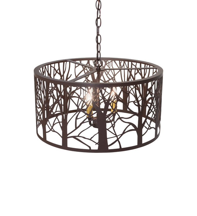 Meyda Tiffany 270353 Three Light Pendant, Cafe Noir