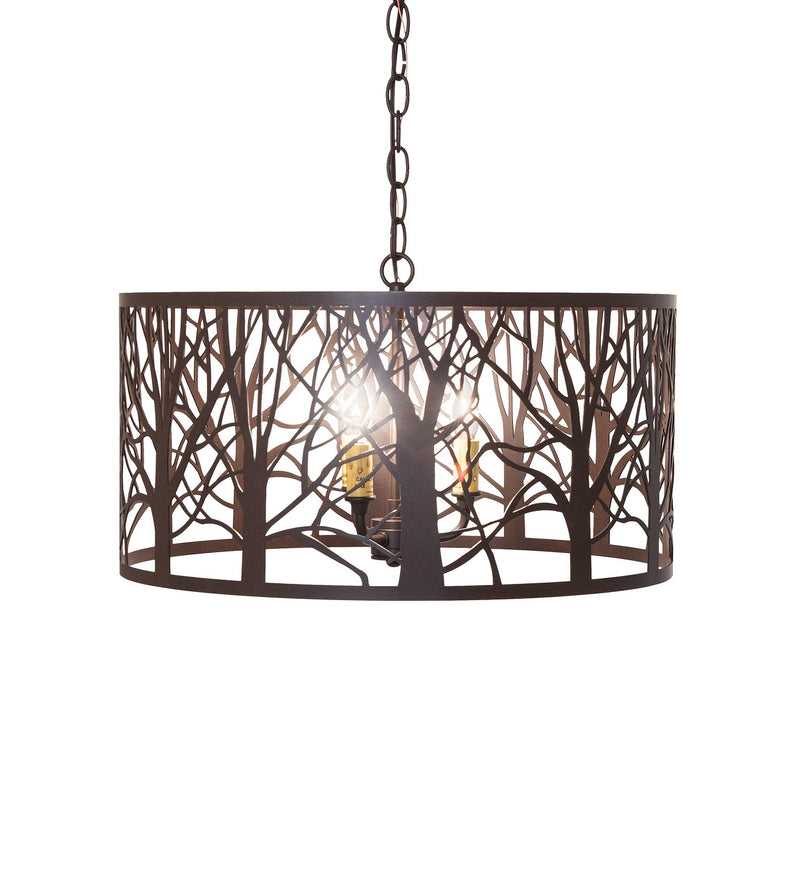 Meyda Tiffany 270353 Three Light Pendant, Cafe Noir