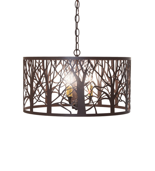 Meyda Tiffany 270353 Three Light Pendant, Cafe Noir