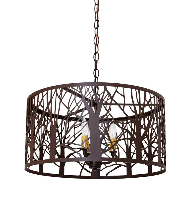 Meyda Tiffany 270353 Three Light Pendant, Cafe Noir