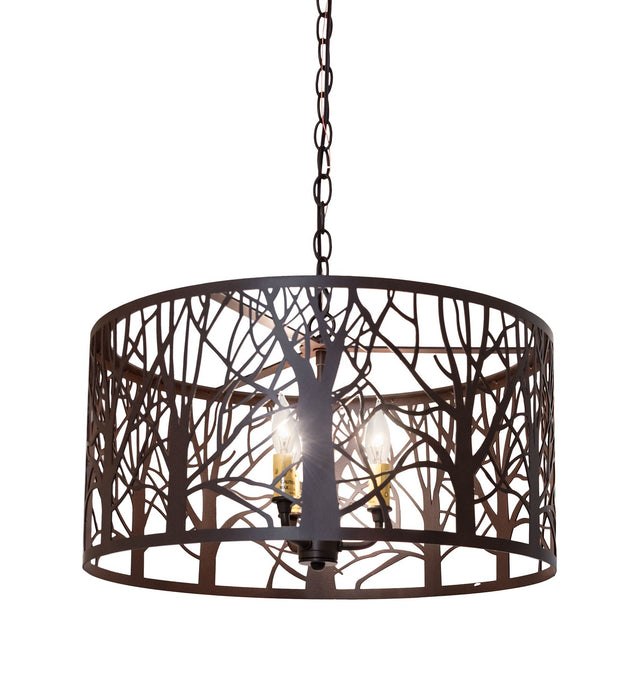 Meyda Tiffany 270353 Three Light Pendant, Cafe Noir