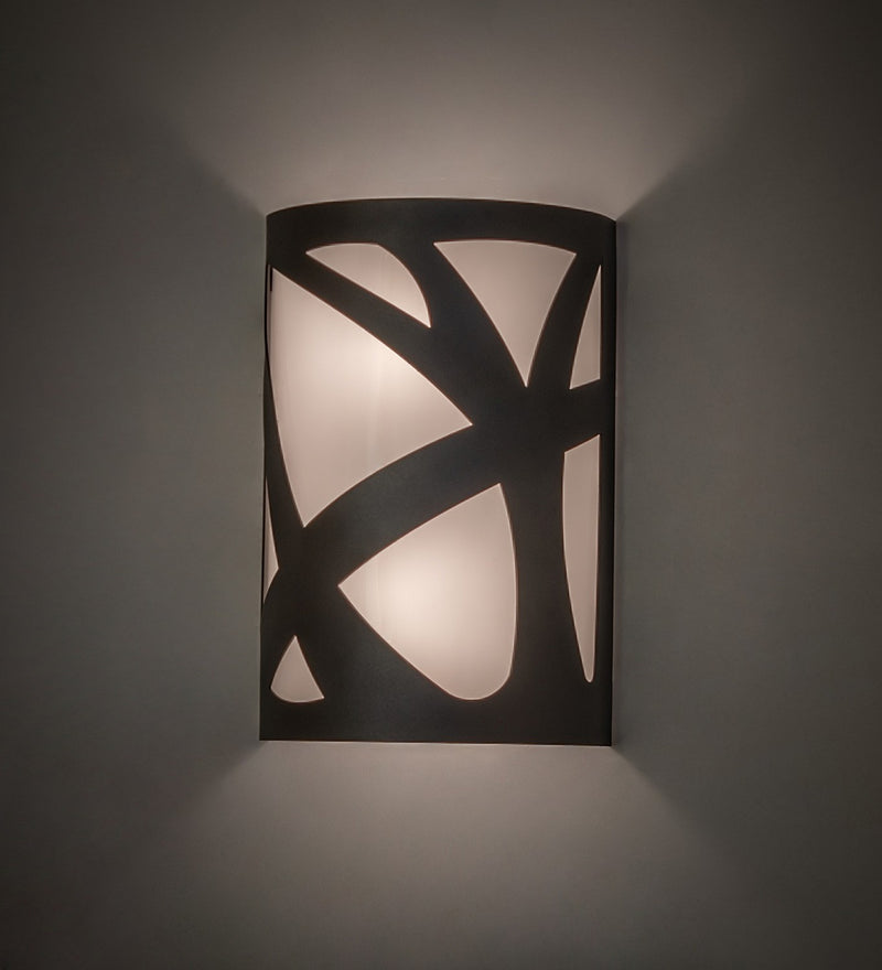 Meyda Tiffany 270478 Two Light Wall Sconce, Old Wrought Iron