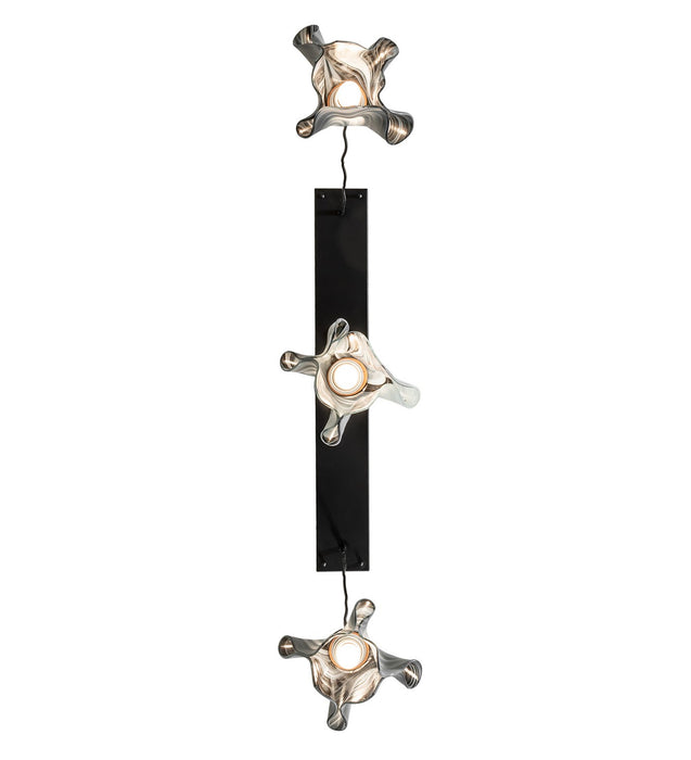 Meyda Tiffany 270753 Three Light Island Pendant, Black Metal