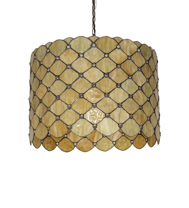Meyda Tiffany 272881 Three Light Pendant, Mahogany Bronze