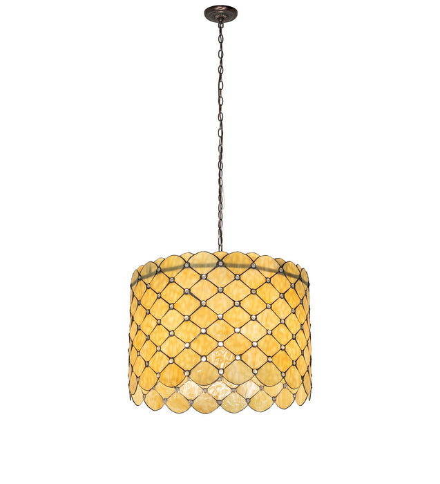 Meyda Tiffany 272881 Three Light Pendant, Mahogany Bronze