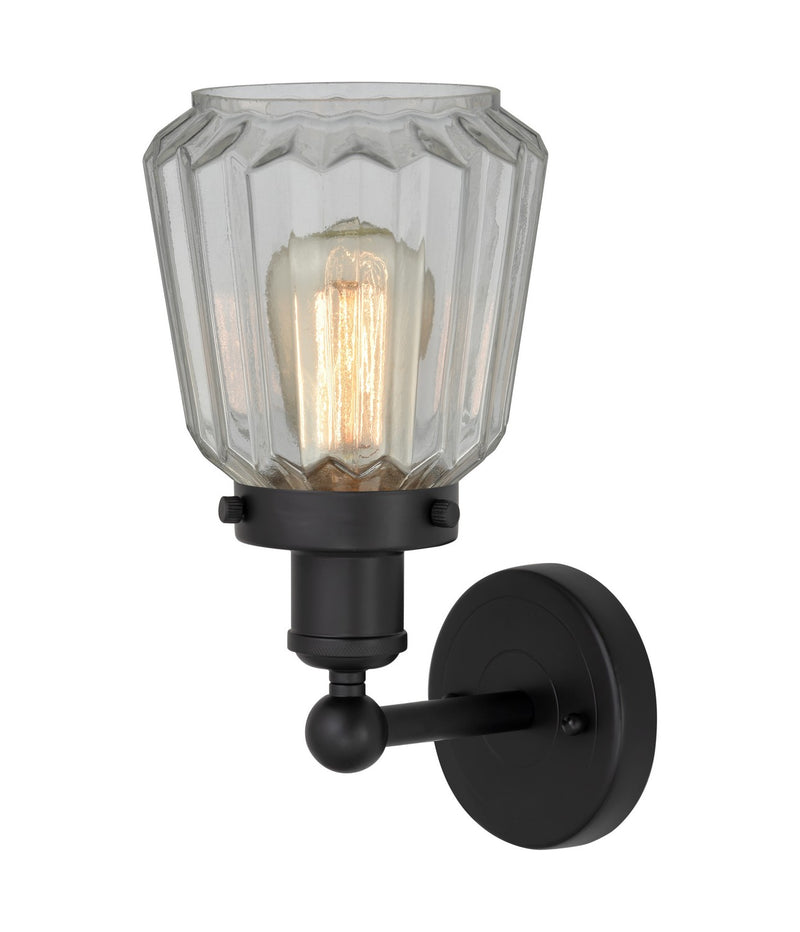 Innovations 616-1W-BK-G142 One Light Wall Sconce, Matte Black