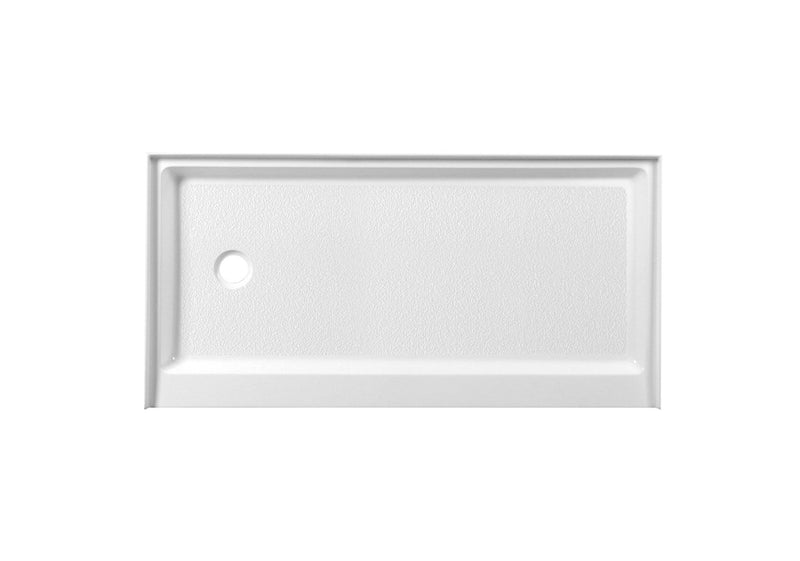 Elegant Lighting STY01-L6030 Single Threshold Shower Tray, Glossy White
