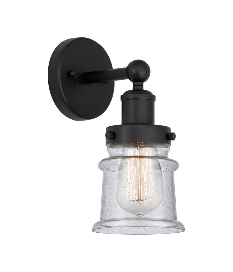 Innovations 616-1W-BK-G184S One Light Wall Sconce, Matte Black