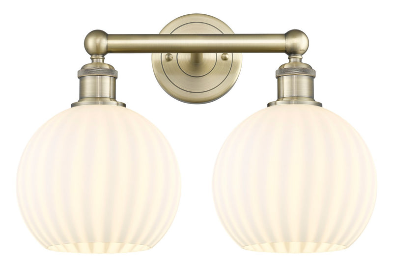 Innovations 616-2W-AB-G1217-8WV LED Bath Vanity, Antique Brass