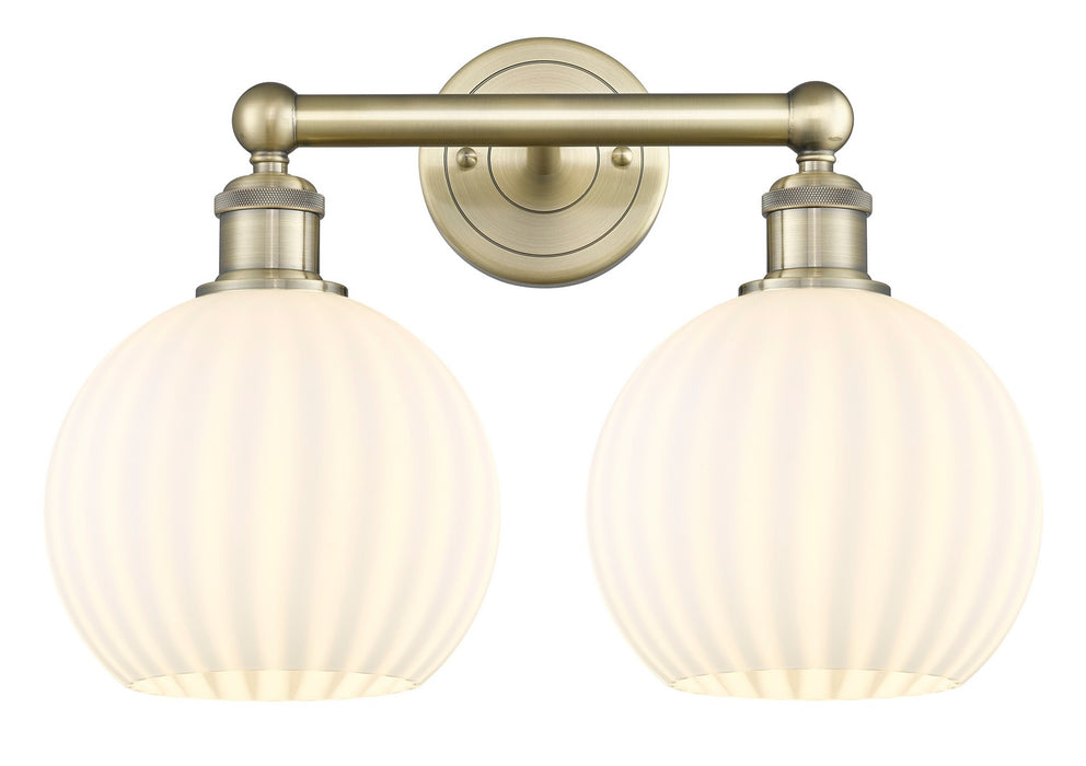 Innovations 616-2W-AB-G1217-8WV LED Bath Vanity, Antique Brass
