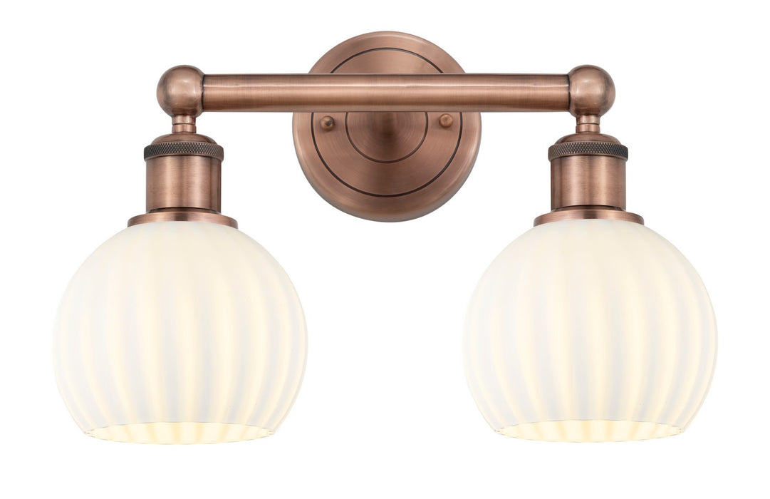 Innovations 616-2W-AC-G1217-6WV LED Bath Vanity, Antique Copper