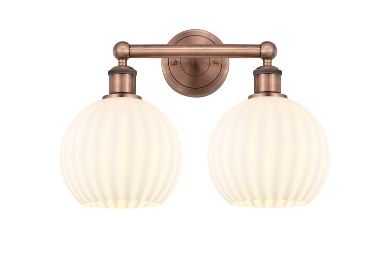 Innovations 616-2W-AC-G1217-8WV LED Bath Vanity, Antique Copper